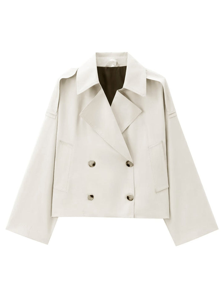W&W Mode | Kurzer Trenchcoat Mit Doppelreiher Elegant & Zeitlos