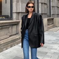 WW | Reversf Pockets Leder Blazer