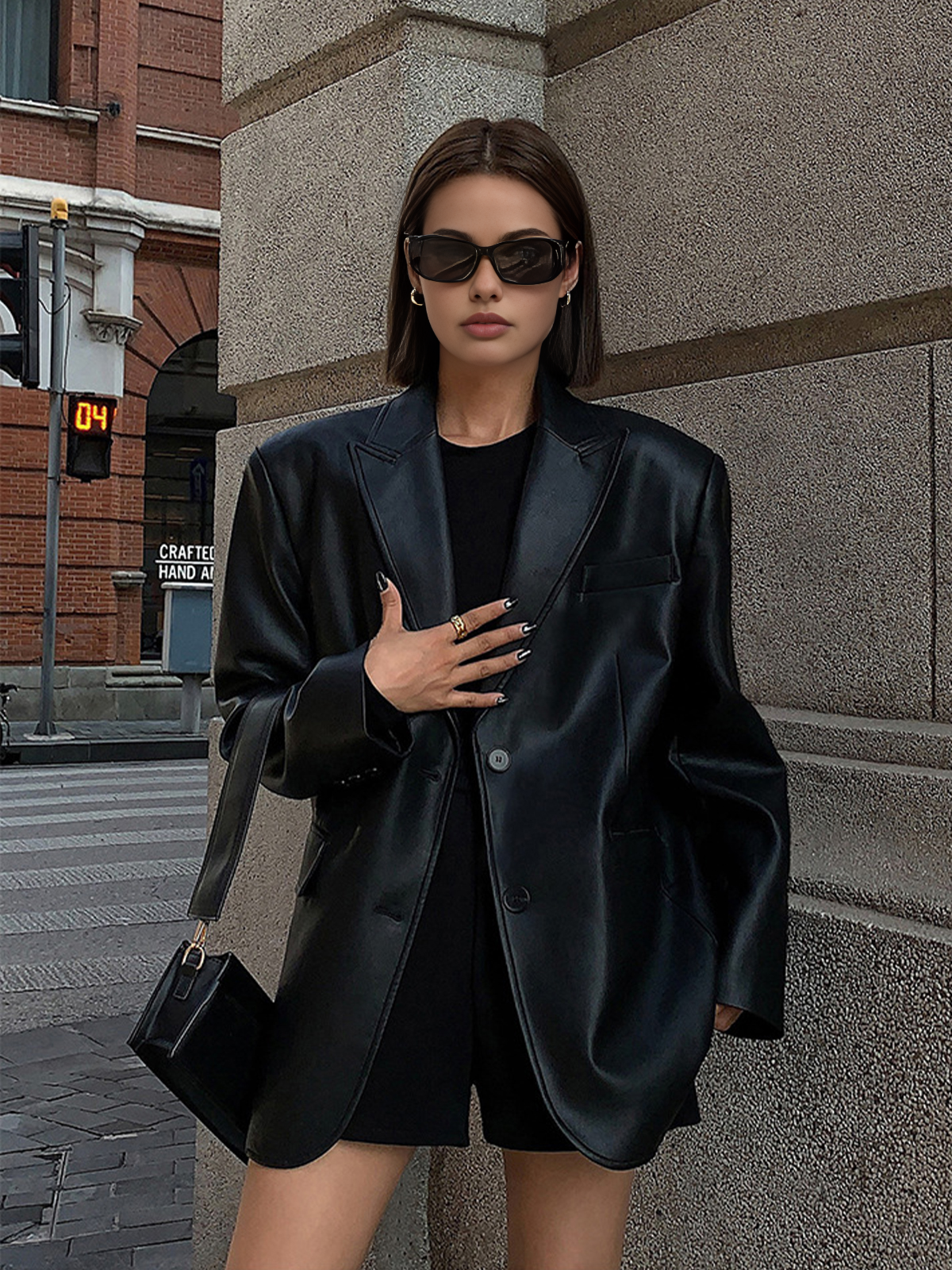 WW | Reversf Pockets Leder Blazer