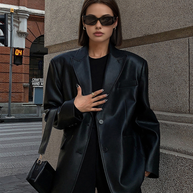 WW | Reversf Pockets Leder Blazer