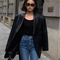 WW | Reversf Pockets Leder Blazer