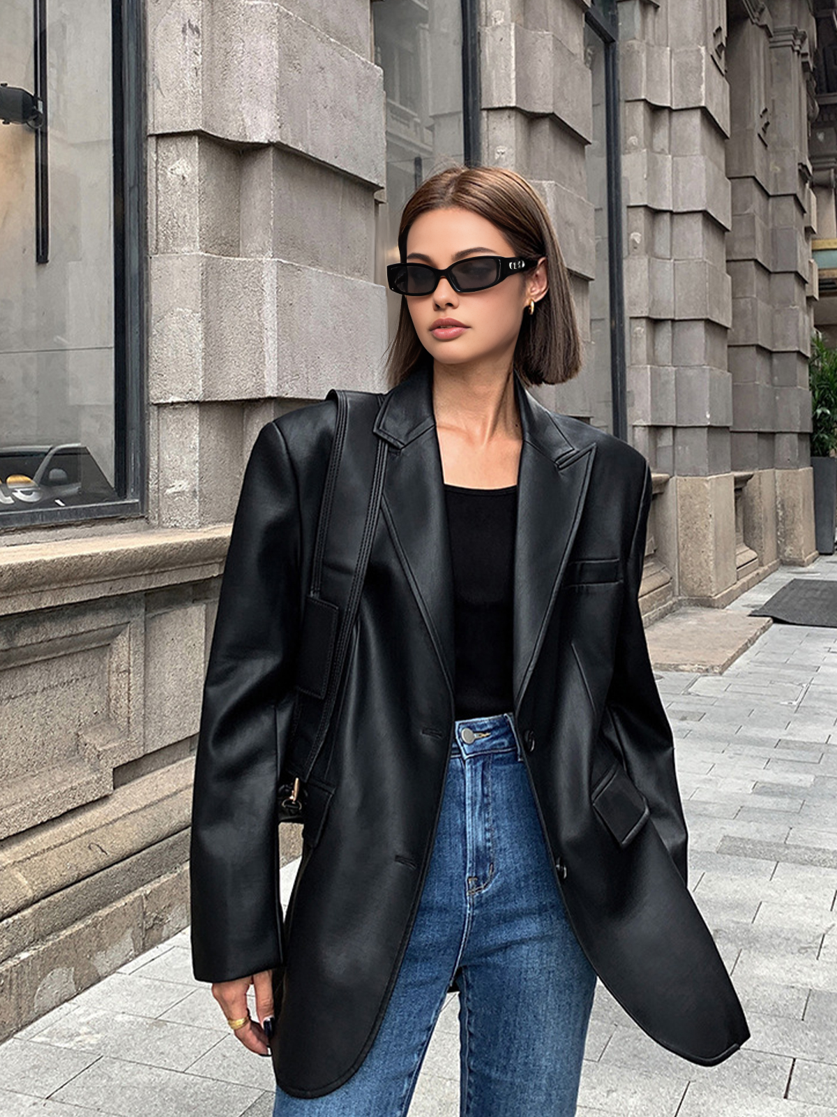 WW | Reversf Pockets Leder Blazer