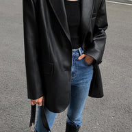 WW | Reversf Pockets Leder Blazer