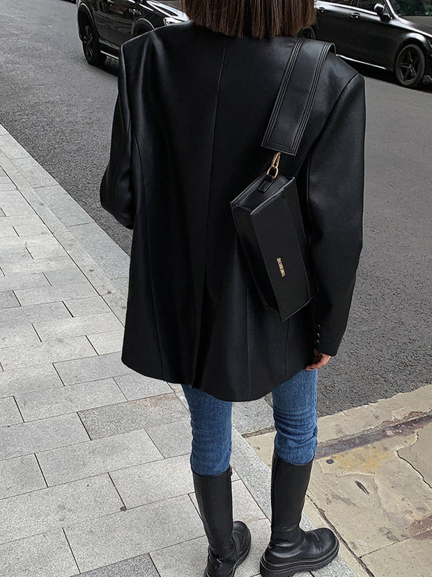 WW | Reversf Pockets Leder Blazer
