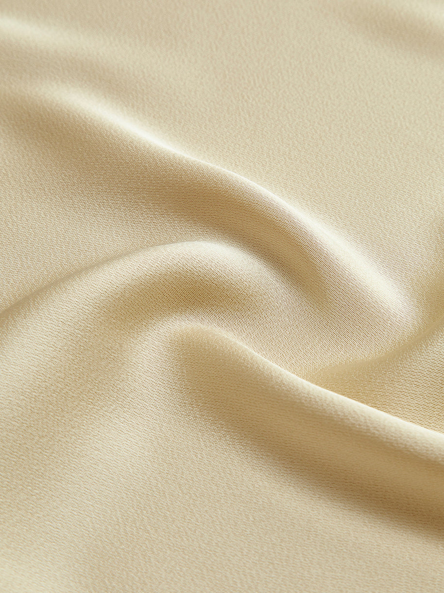 WW | Rückenfreies Urlaub Satinkleid Lang