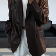 WW | Reversf Pockets Leder Blazer