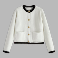 WW | Damen-Cardigan mit Kontrastbesatz