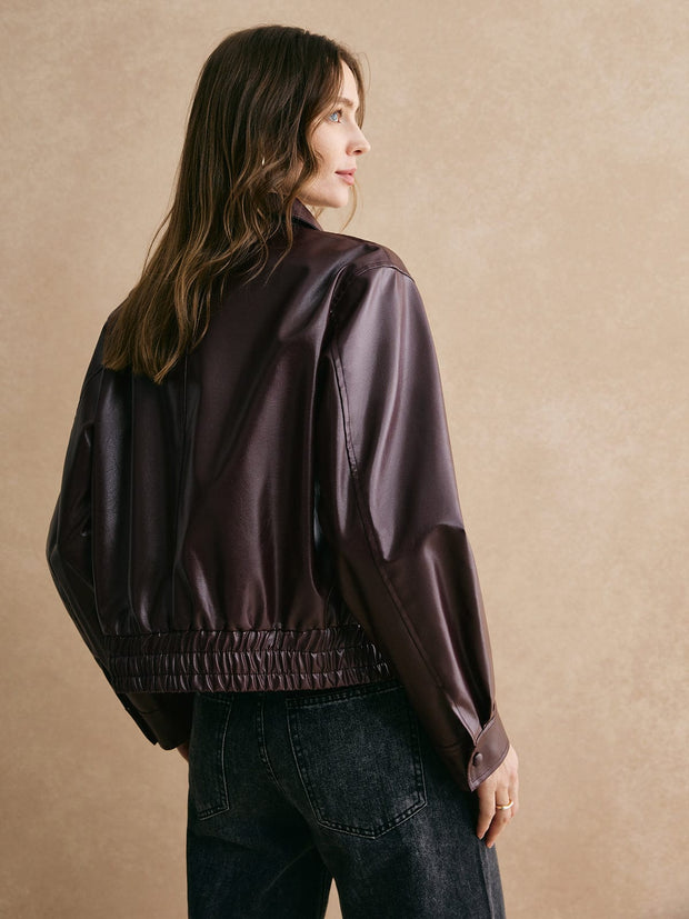 WW | Cropped Lederjacke Modern, Elegant & Zeitlos