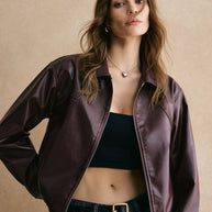 WW | Cropped Lederjacke Modern, Elegant & Zeitlos
