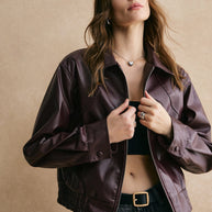 WW | Cropped Lederjacke Modern, Elegant & Zeitlos