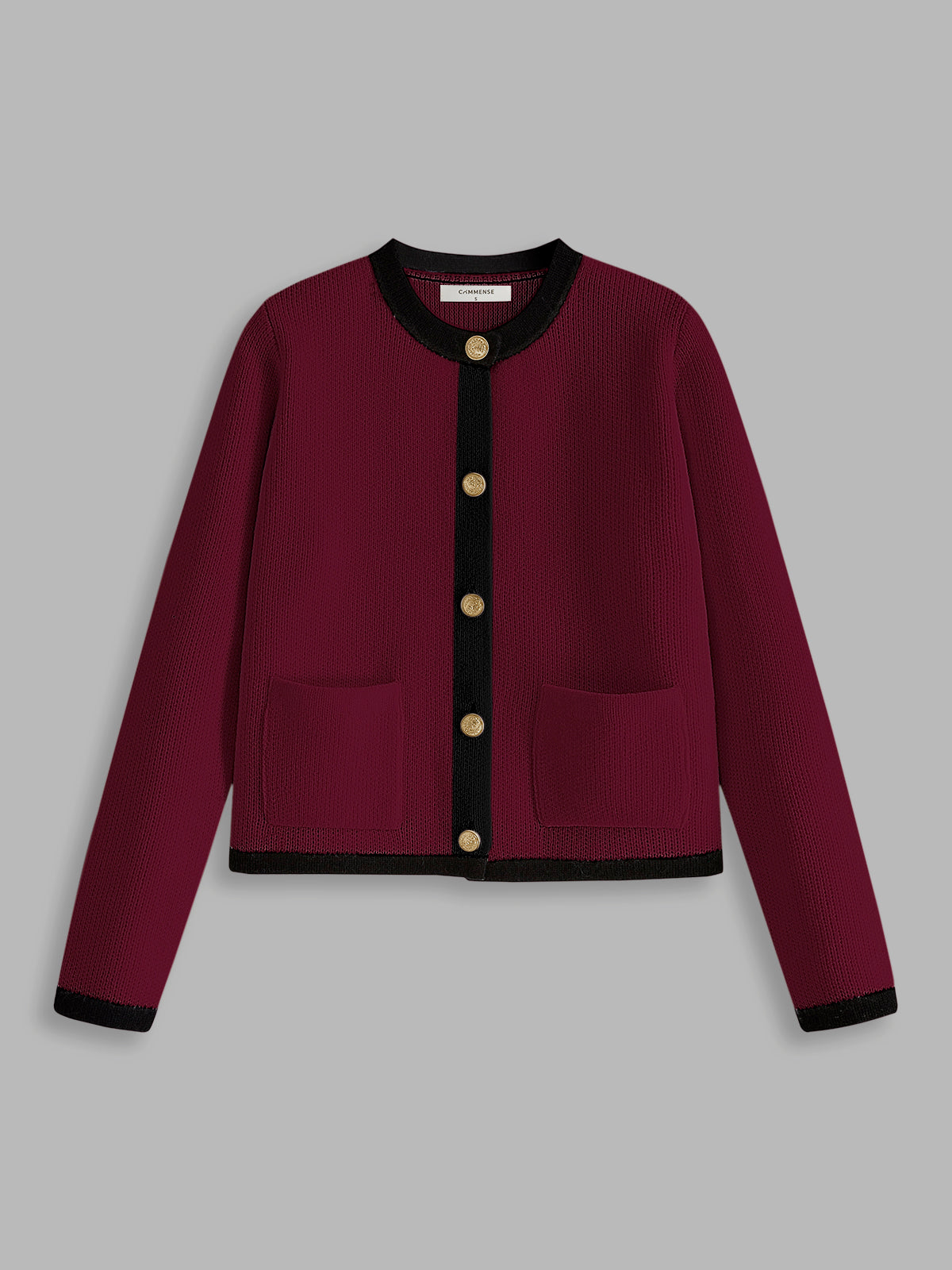 WW | Damen-Cardigan mit Kontrastbesatz