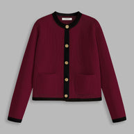 WW | Damen-Cardigan mit Kontrastbesatz
