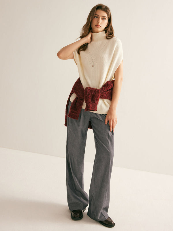 WW | Elegante Gesäßausschnitt Pullover Weste