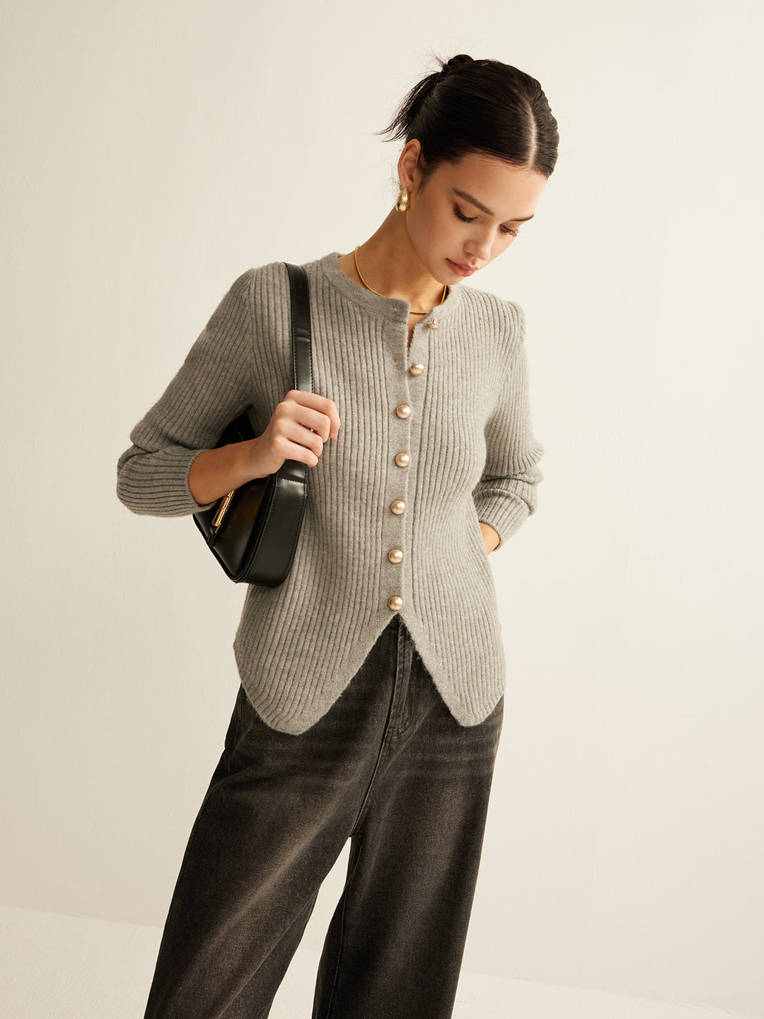 W&W Mode | Damen Pullover mit Knöpfen