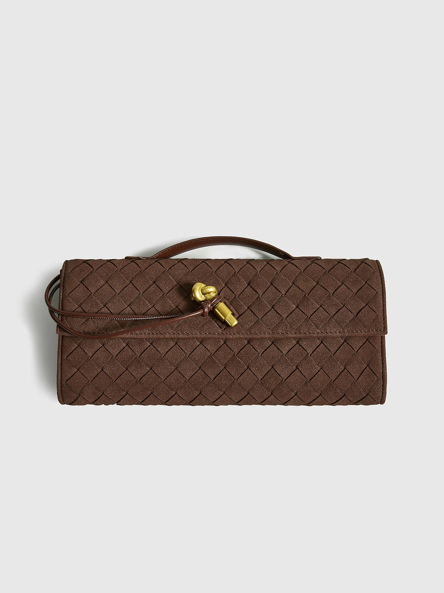 WW | Klapp Suede Clutch Tasche