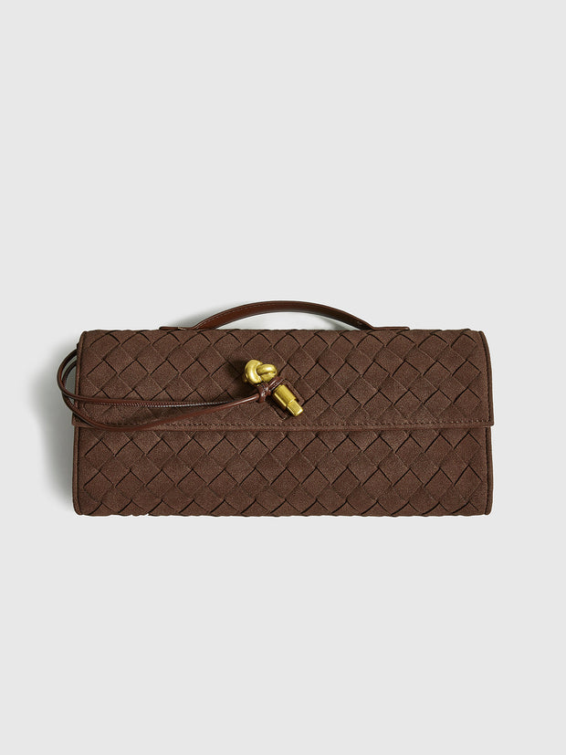 WW | Klapp Suede Clutch Tasche