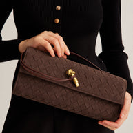 WW | Klapp Suede Clutch Tasche