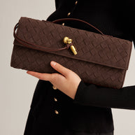WW | Klapp Suede Clutch Tasche