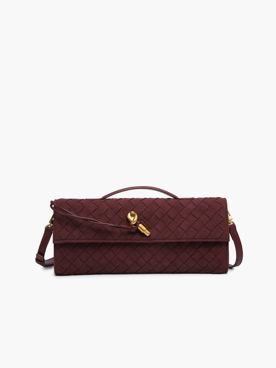 WW | Klapp Suede Clutch Tasche