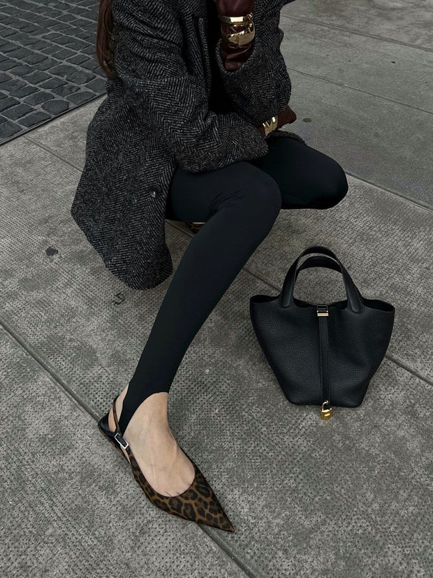 WW | Leopard Kitten Slingback Pumps