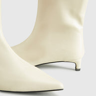 WW | Spitze Zehen Kitten Knielange Stiefel