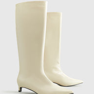 WW | Spitze Zehen Kitten Knielange Stiefel