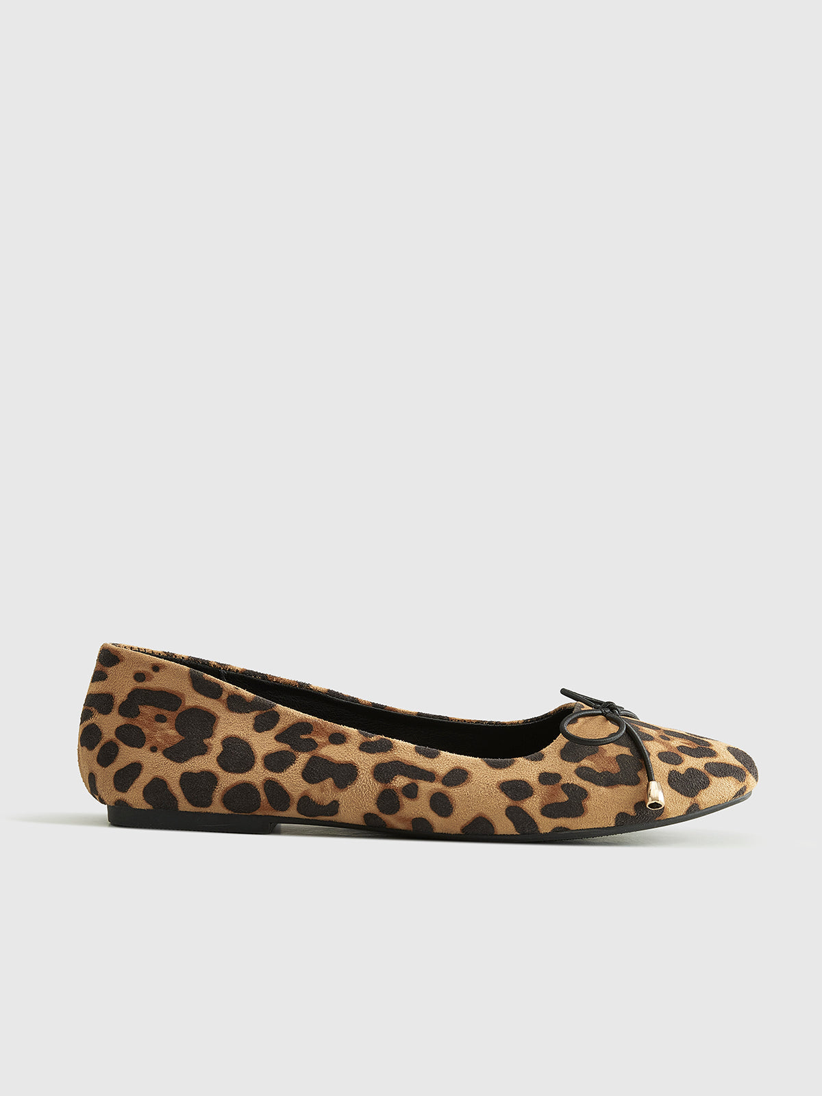 WW | Bow Decor Leopard Print Ballerinas