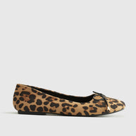 WW | Bow Decor Leopard Print Ballerinas