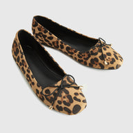 WW | Bow Decor Leopard Print Ballerinas