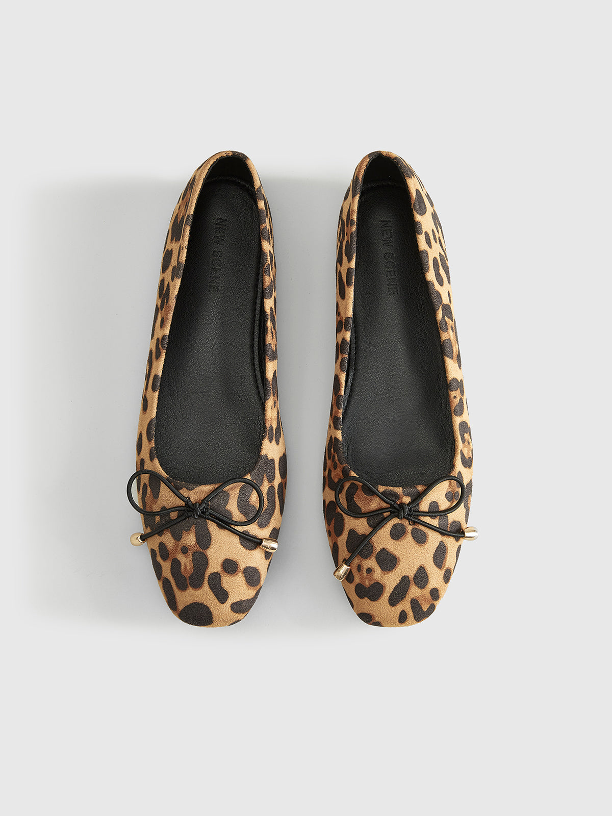 WW | Bow Decor Leopard Print Ballerinas