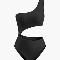 WW | Asymmetrischer Cutout Einteiler Badeanzug
