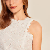 WW | Ösen Spitze Crop Top Röcken Satz