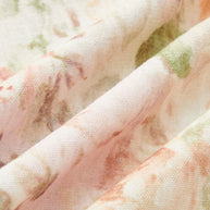 WW | Baumwolle & Leinen Puffärmel Blumen Gürtel Kleid