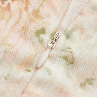 WW | Baumwolle & Leinen Puffärmel Blumen Gürtel Kleid