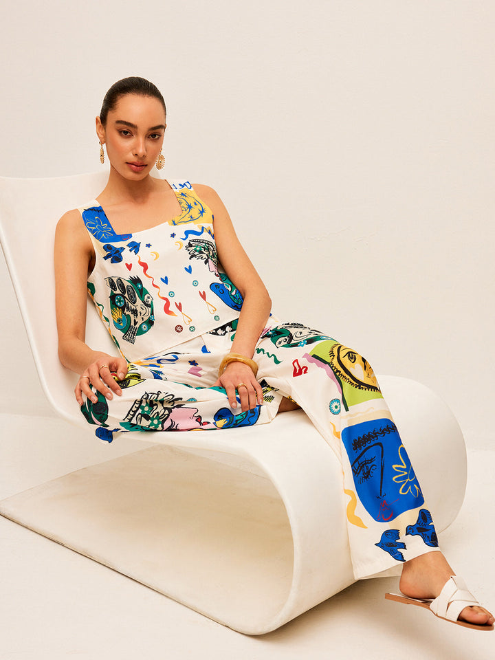 W&W Mode | Grafikdruck Top Mit Weitem Hosen Satz