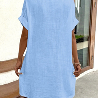 WW | Schick Casual Stil Leinenkleid