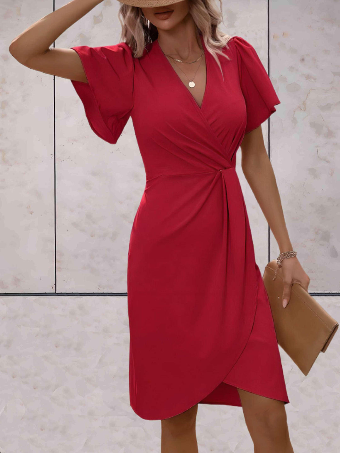 W&W Mode | Eng anliegendes Kleid mit ausgestellten Ärmeln für Frauen