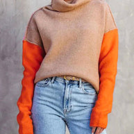 Wunderschöner Farbblock-Pullover