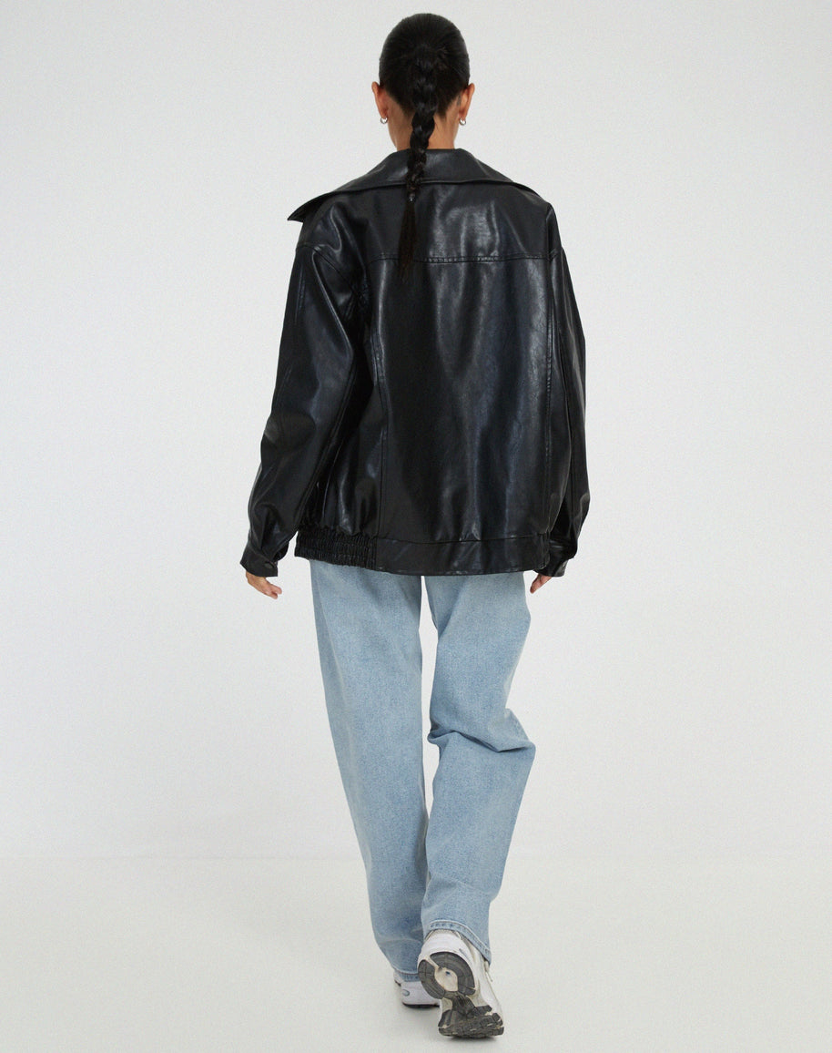 WW | Übergröße Lederjacke