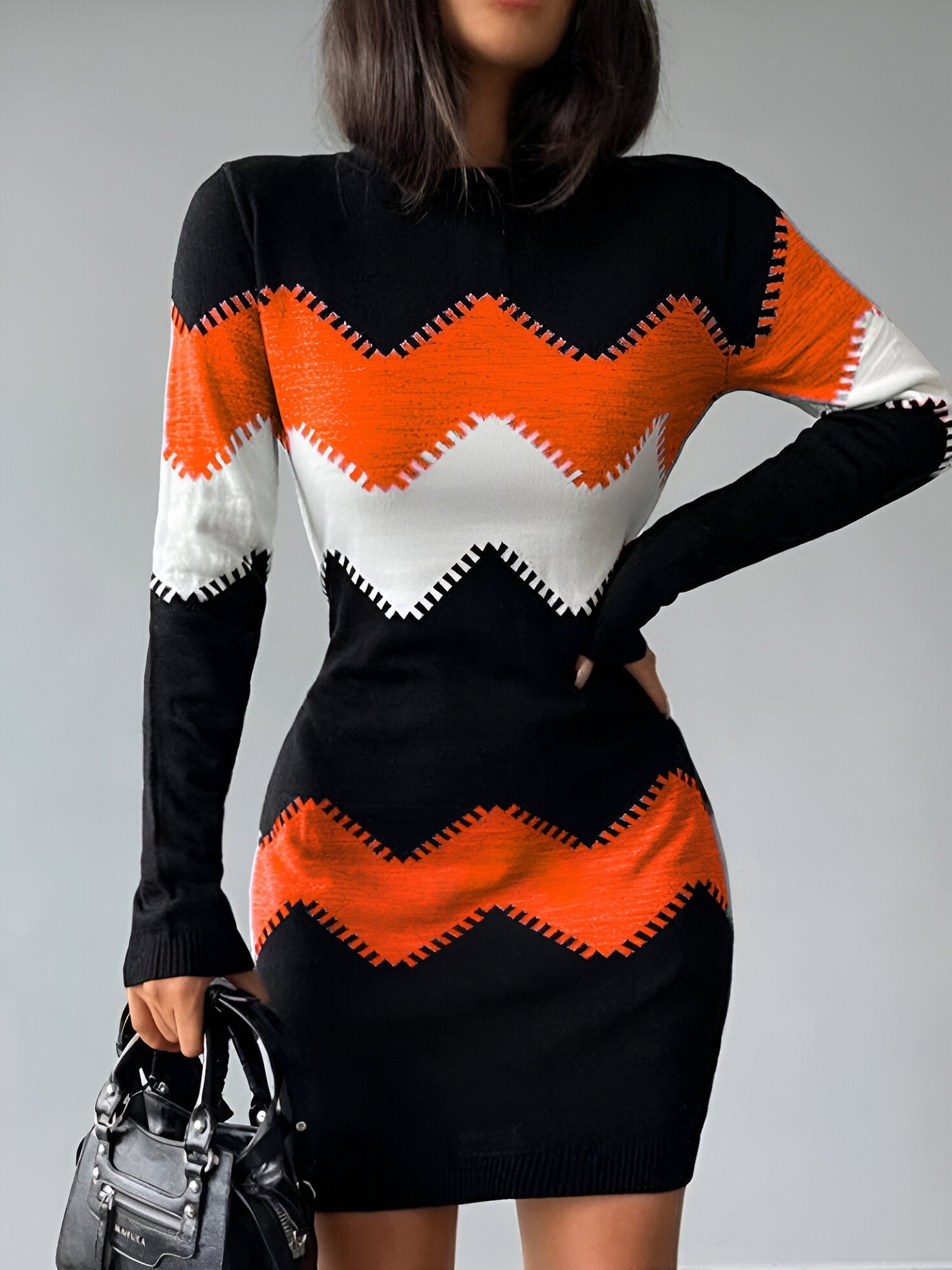 WW | gestricktes Bodycon-Minikleid Für Frauen
