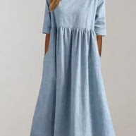 WW | Locker Fallendes Baumwollkleid