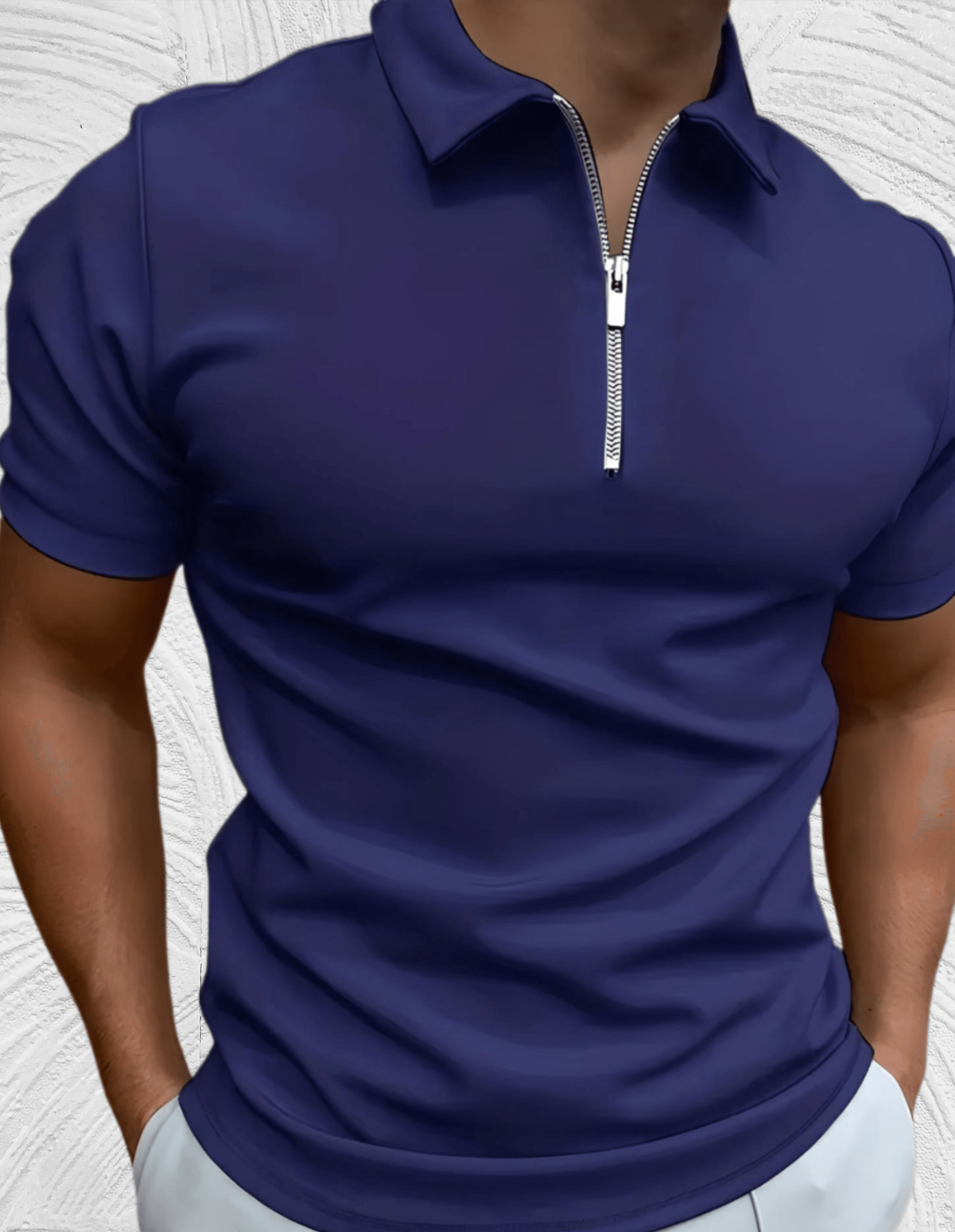 WW | Enganliegendes Poloshirt für Herren mit Reißverschluss