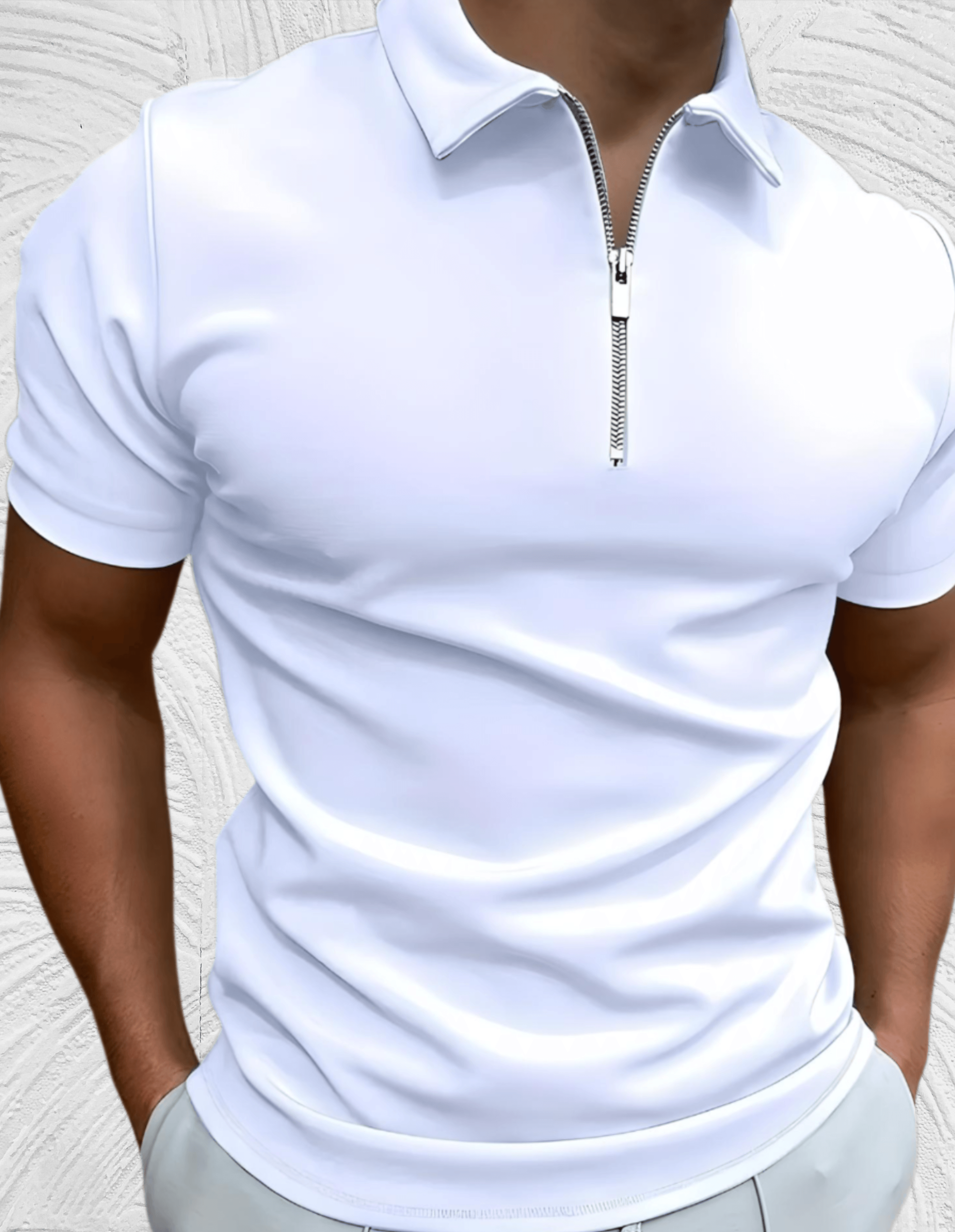 WW | Enganliegendes Poloshirt für Herren mit Reißverschluss