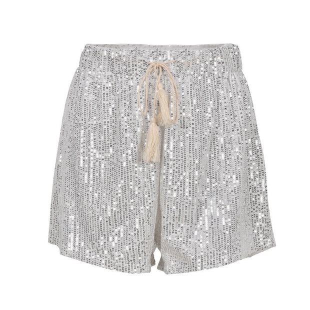 WW | Pailletten Sommer Shorts Mit Elastischem Bund Leicht & Stilvoll