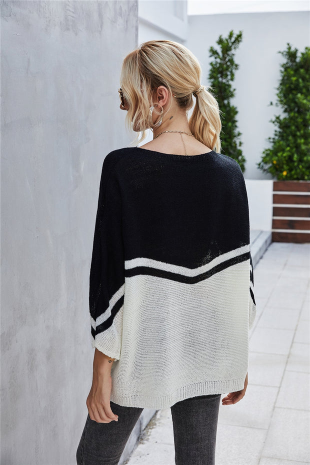 WW Strick Große Größe Fledermausärmel Strickpullover
