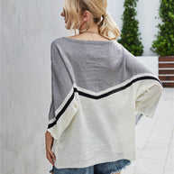 WW Strick Große Größe Fledermausärmel Strickpullover