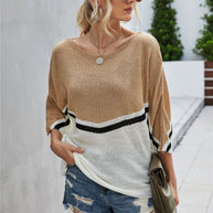 WW Strick Große Größe Fledermausärmel Strickpullover