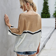 WW Strick Große Größe Fledermausärmel Strickpullover