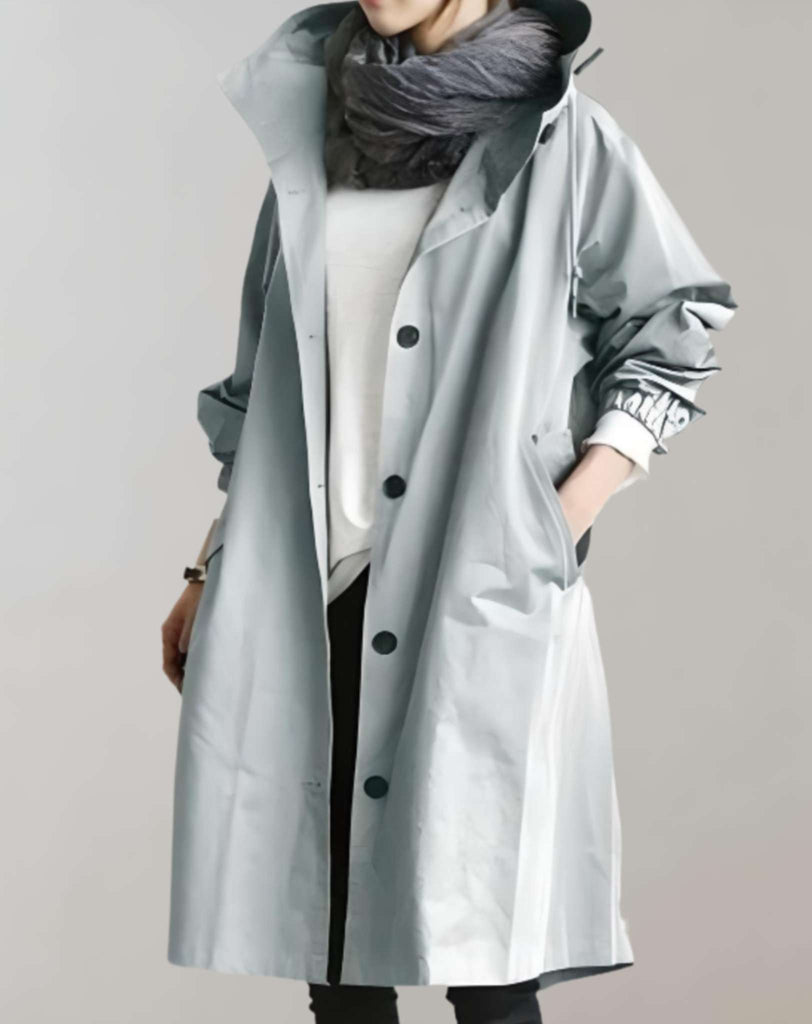 WW | Wasserdichter Und Warmer Trenchcoat Mit Kapuze