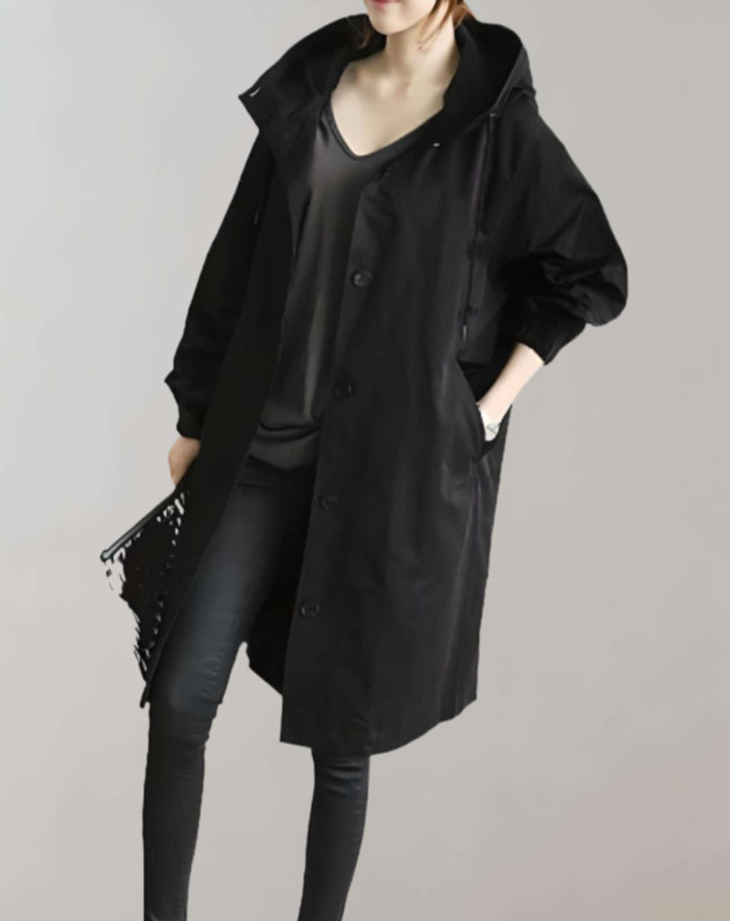 WW | Wasserdichter Und Warmer Trenchcoat Mit Kapuze